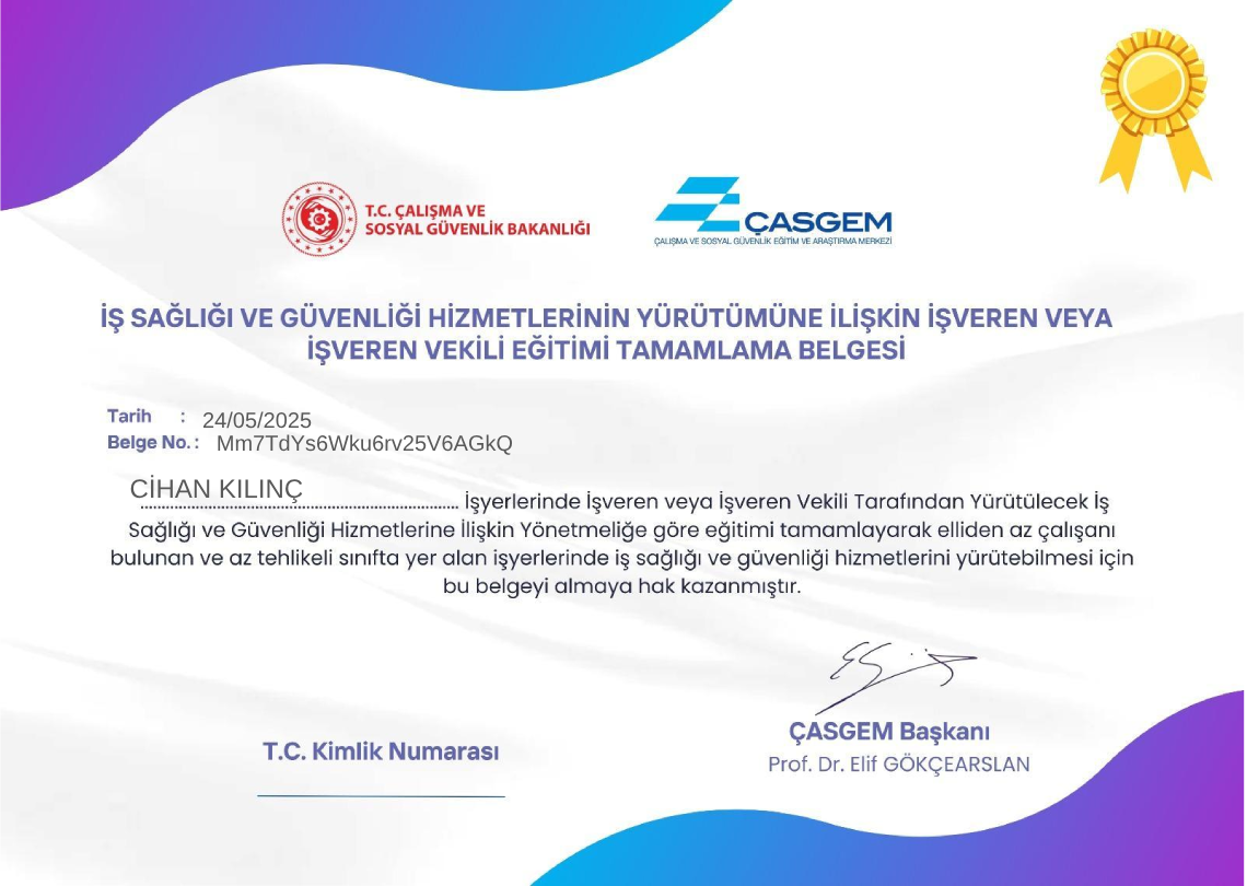 İş Sağlığı ve Güvenliği